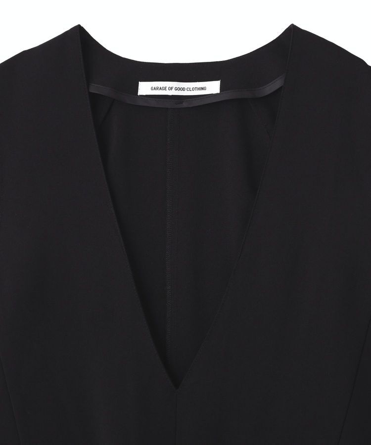 GARAGE OF GOOD CLOTHING「ムジ深Vネックタックジャンパースカート」|ジャンパースカート|