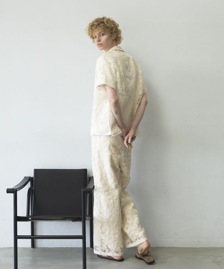 GARAGE OF GOOD CLOTHING「クロスステッチ刺繍ハーフスリーブジャケット」|テーラードジャケット|