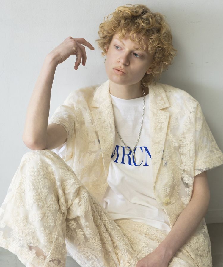 GARAGE OF GOOD CLOTHING「クロスステッチ刺繍ハーフスリーブジャケット」|テーラードジャケット|