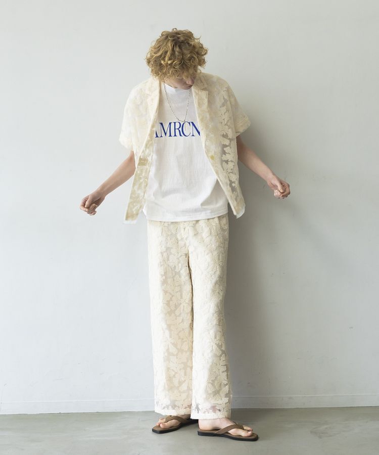 GARAGE OF GOOD CLOTHING「クロスステッチ刺繍ハーフスリーブジャケット」|テーラードジャケット|