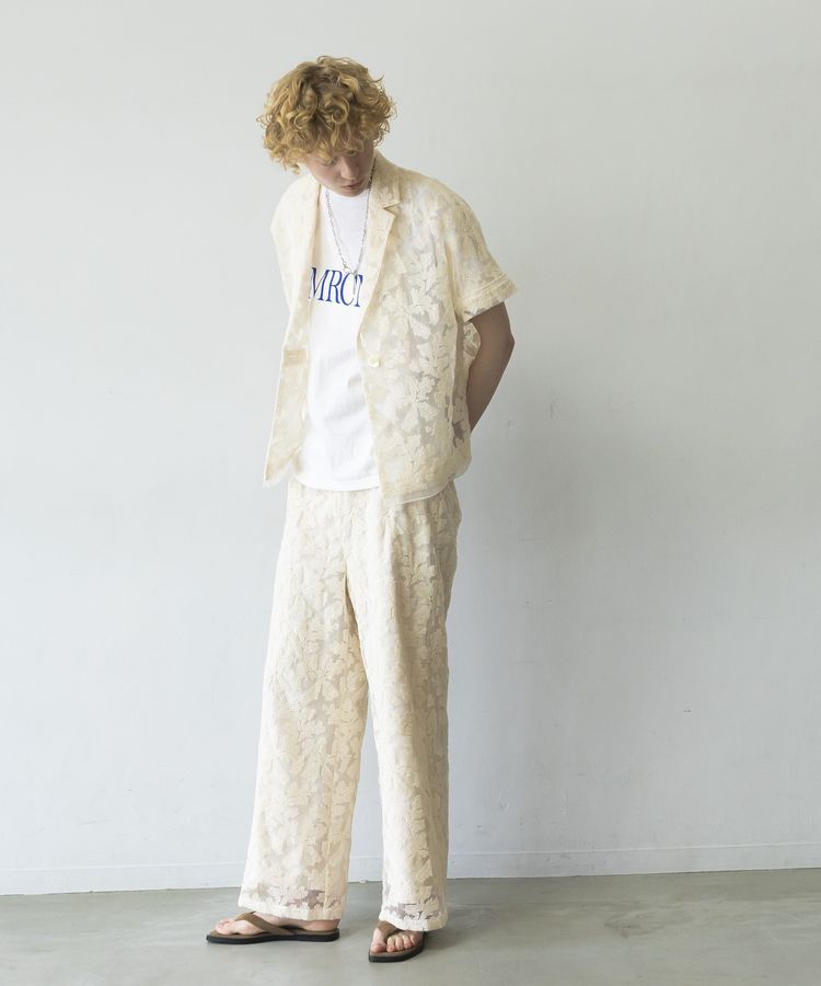 GARAGE OF GOOD CLOTHING「クロスステッチ刺繍ハーフスリーブジャケット」|テーラードジャケット|