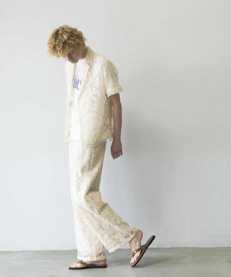 GARAGE OF GOOD CLOTHING「クロスステッチ刺繍ハーフスリーブジャケット」|テーラードジャケット|