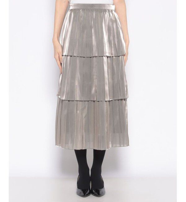 LOULOU WILLOUGHBY「【LOULOU WILLOUGHBY】シャイニーサテンプリーツスカート」|スカート|