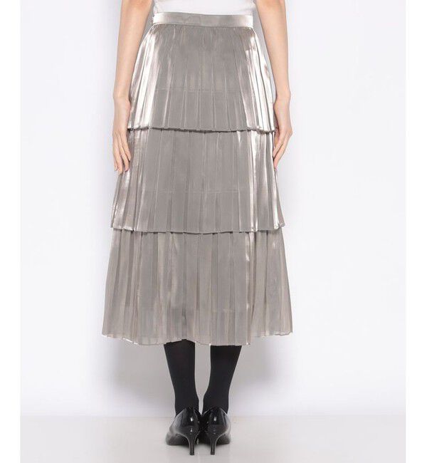LOULOU WILLOUGHBY「【LOULOU WILLOUGHBY】シャイニーサテンプリーツスカート」|スカート|