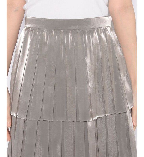 LOULOU WILLOUGHBY「【LOULOU WILLOUGHBY】シャイニーサテンプリーツスカート」|スカート|