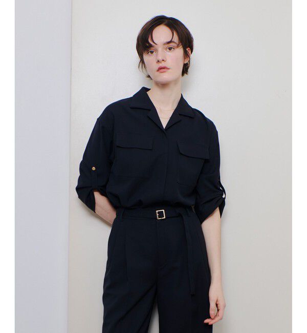 allureville「CRISPYカルゼターンバックシャツ」|シャツ・ブラウス|