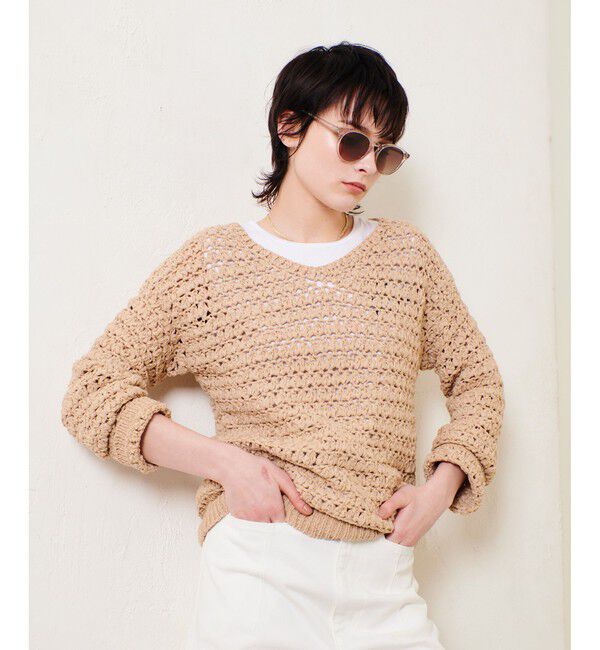 allureville「テープヤーンハンドニットプルオーバー」|ニット・セーター|