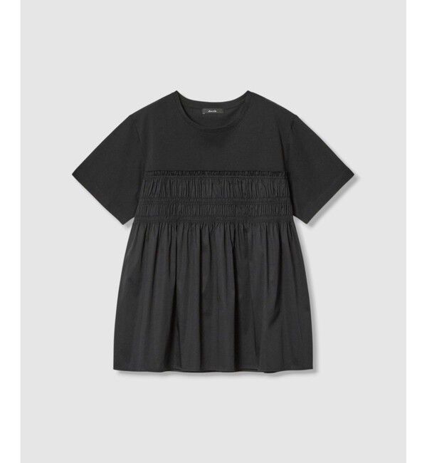 allureville「シャーリングビスチェコンビTシャツ」|Tシャツ・カットソー|ブラック