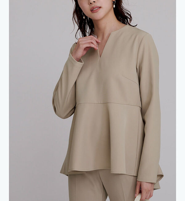 ur's「キーネックペプラムトップス」|Tシャツ・カットソー|