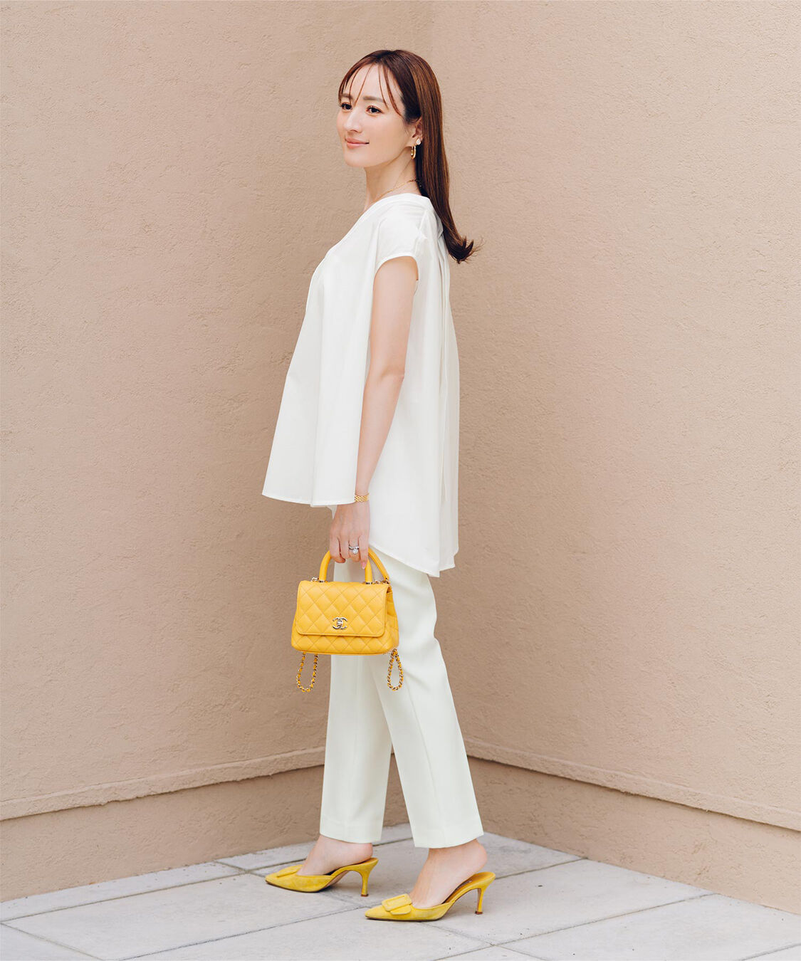 ur's「【星玲奈さんコラボアイテム】ハイウエストスリムパンツ」|スラックス|