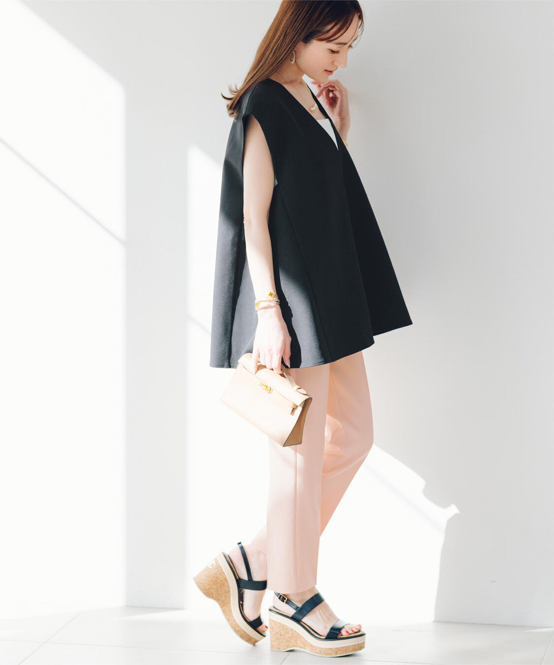 ur's「【星玲奈さんコラボアイテム】ハイウエストスリムパンツ」|スラックス|