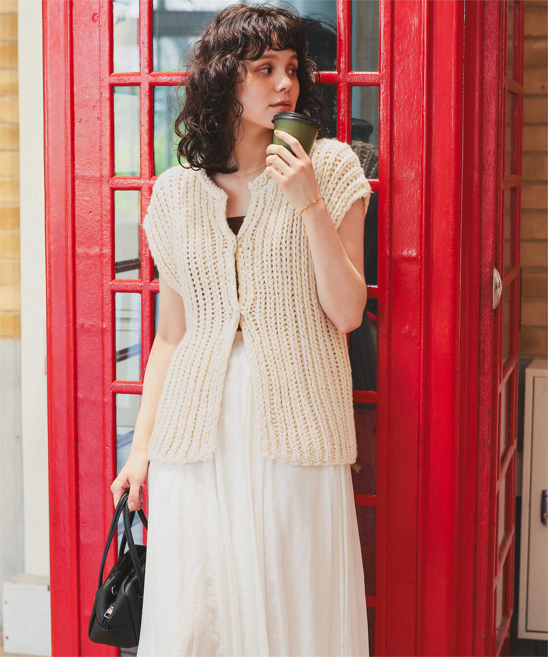 titivate「ハンドライクローゲージニットベスト」|ニット・セーター|