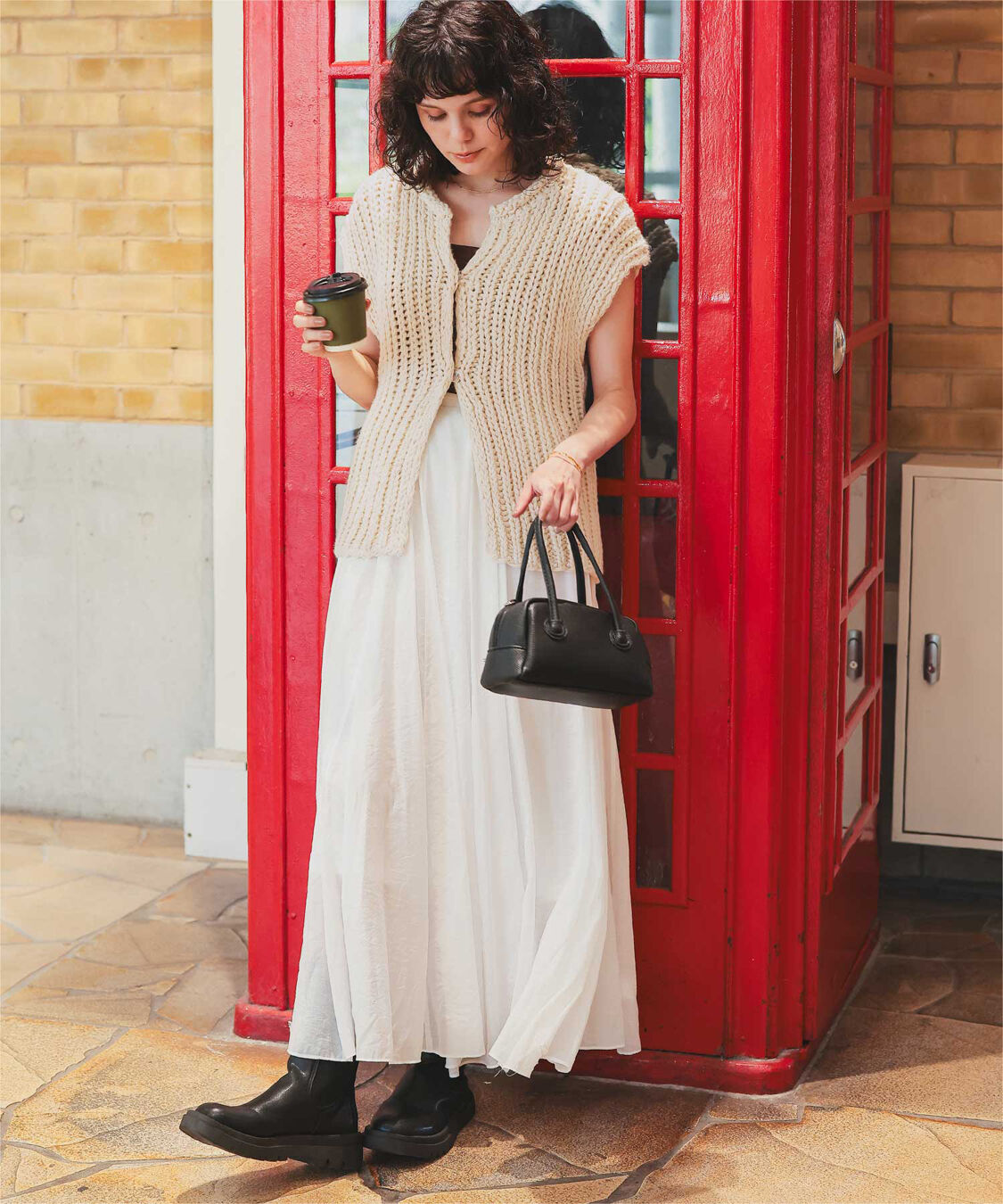 titivate「ハンドライクローゲージニットベスト」|ニット・セーター|