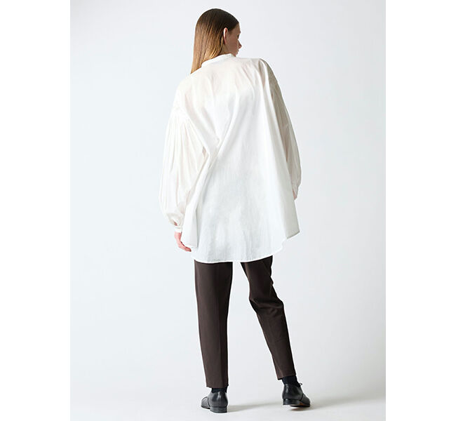 mizuiro ind「mizuiro ind ピンタックパフスリーブシャツ」|シャツ・ブラウス|