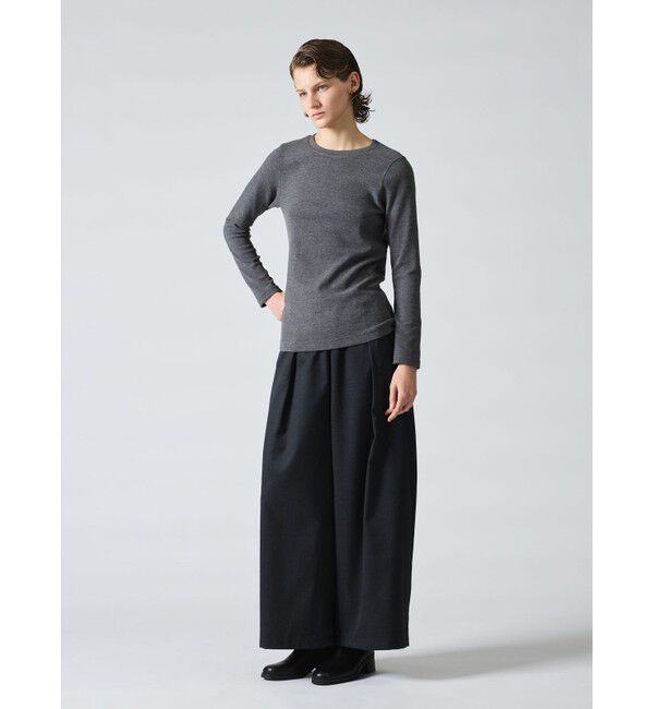 mizuiro ind「mizuiro ind クルーネックロングスリーブT」|Tシャツ・カットソー|