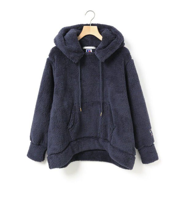 MARMARMAR「RUSSELL &times;MARMARMAR ボアフーディ」|Tシャツ・カットソー|ネイビー