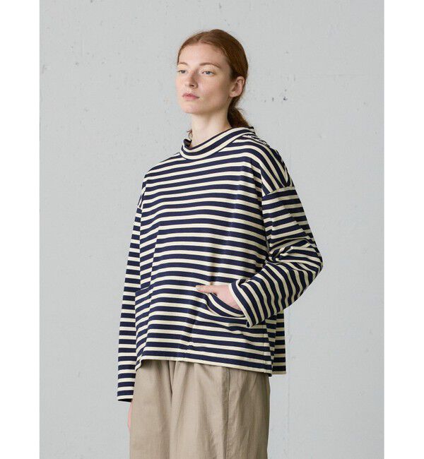 MidiUmi「MidiUmi フィッシャーマンスモックボーダーT」|Tシャツ・カットソー|