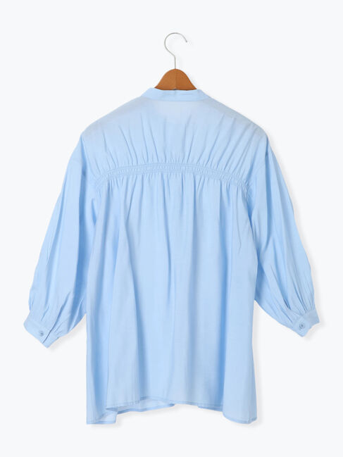 Lugnoncure「シャーリングバンドカラーシャツ」|シャツ・ブラウス|