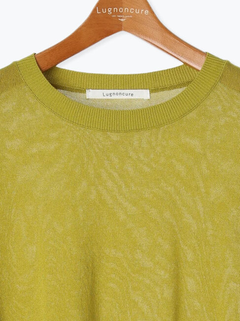 Lugnoncure「【接触冷感】クルーネックハーフスリーブニット」|ニット・セーター|
