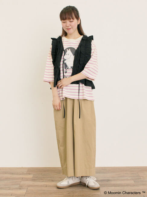 Samansa Mos2「【MOOMIN&times;Samansa Mos2】ワッペンボーダーカットソー」|Tシャツ・カットソー|