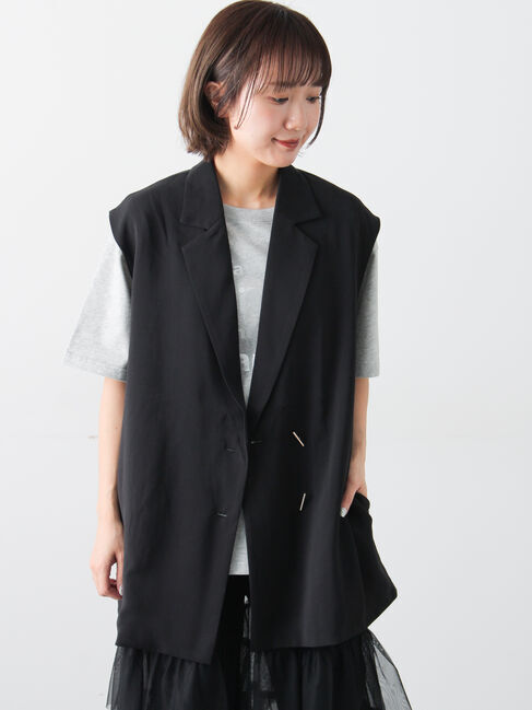 Samansa Mos2「オーバージレ」|ダウンベスト・ベスト|