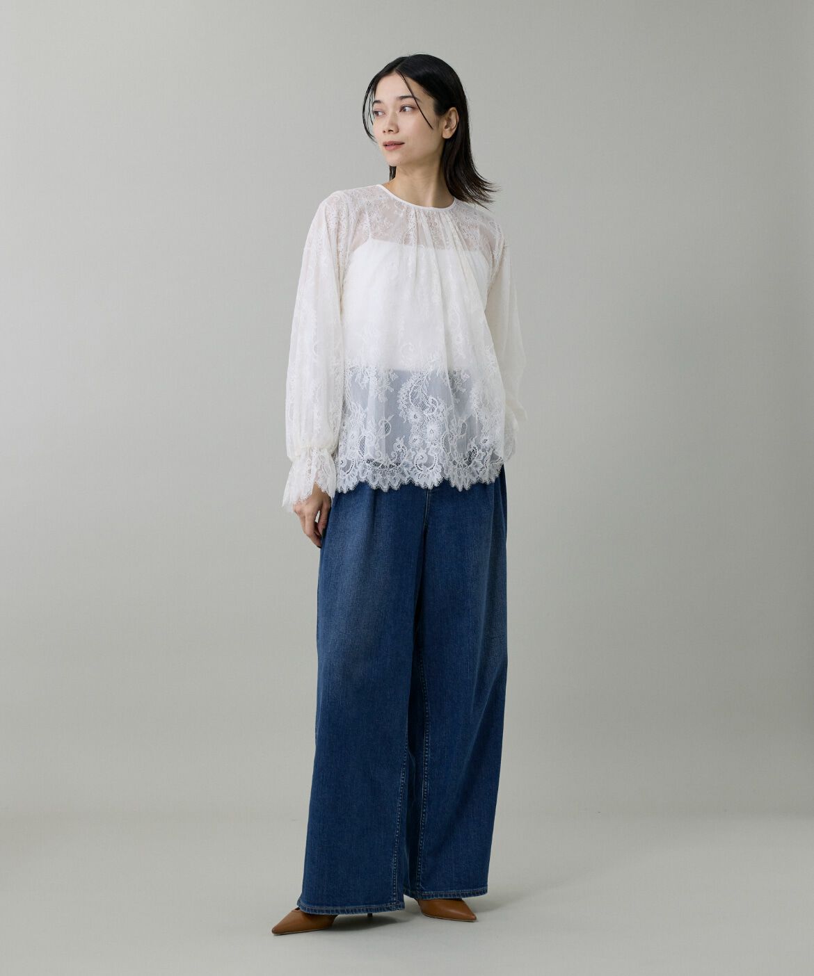 INED「レースブラウス」|シャツ・ブラウス|