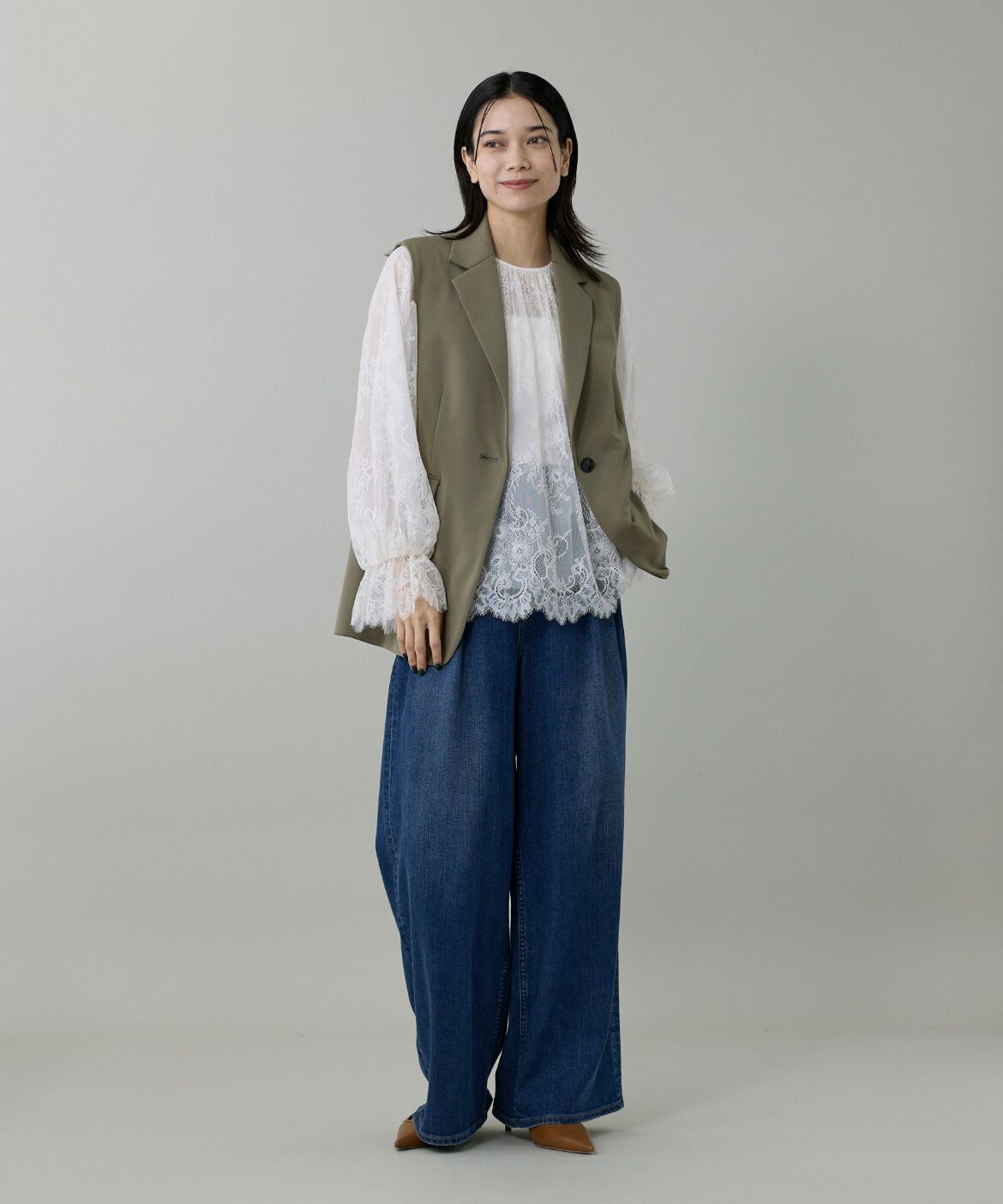 INED「レースブラウス」|シャツ・ブラウス|