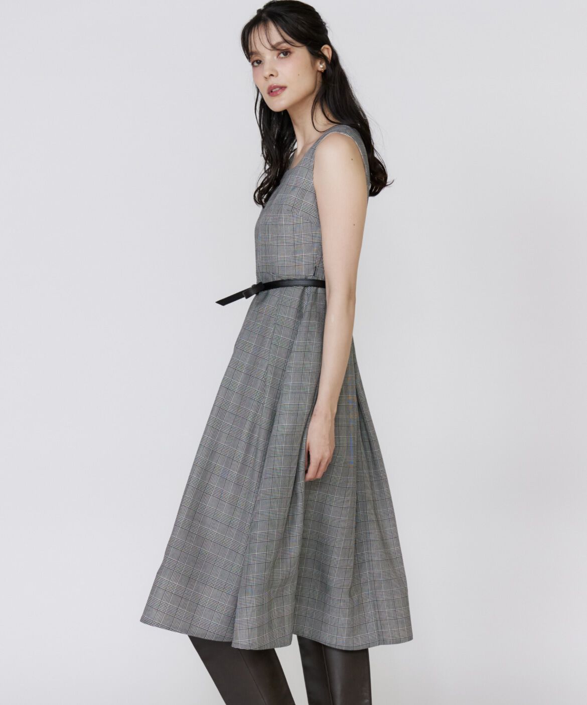 Maglie le cassetto「グレンチェックワンピース」|ワンピース|