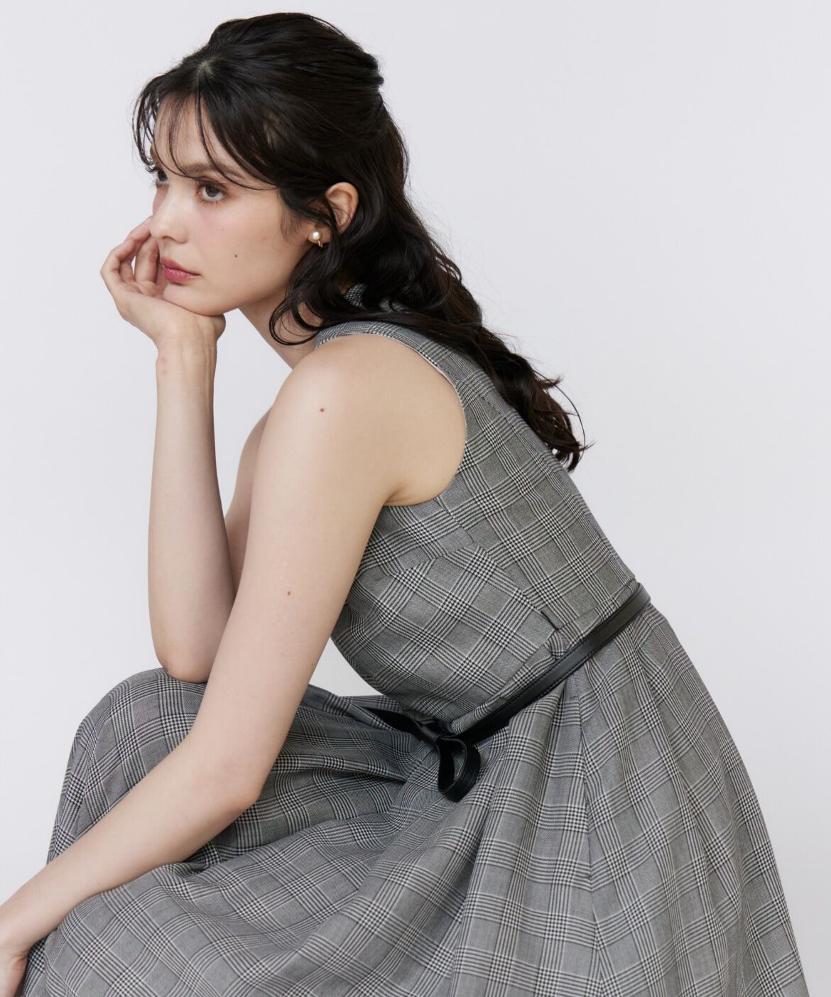 Maglie le cassetto「グレンチェックワンピース」|ワンピース|