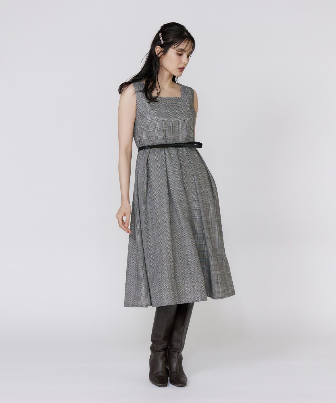 Maglie le cassetto「グレンチェックワンピース」|ワンピース|