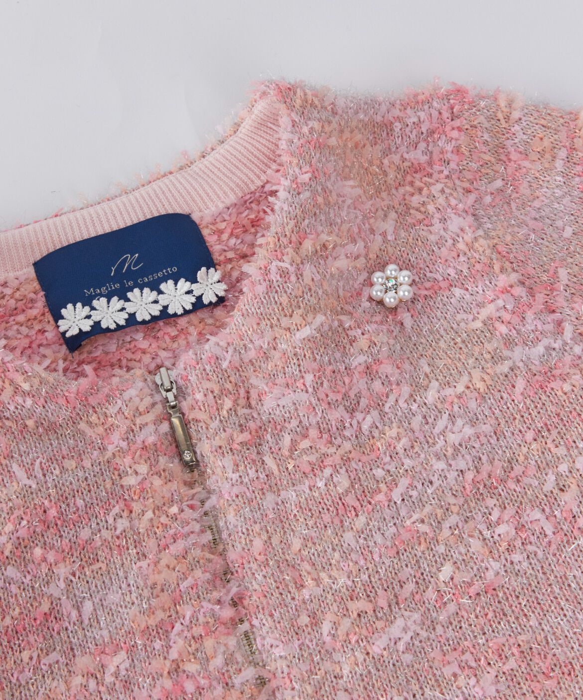 Maglie le cassetto「フラワーパールブローチ(小)」|ブローチ・コサージュ|