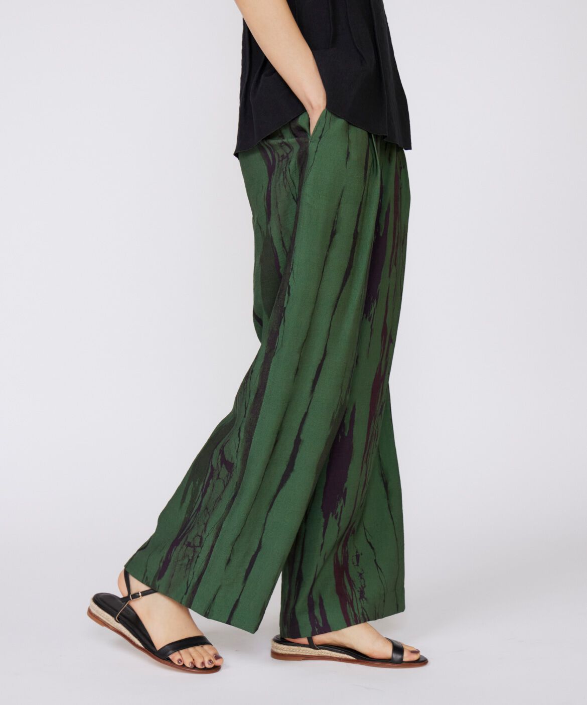 INED「《大きいサイズ》プリントパンツ《la veille by SUPERIOR CLOSET》」|その他|グリーン