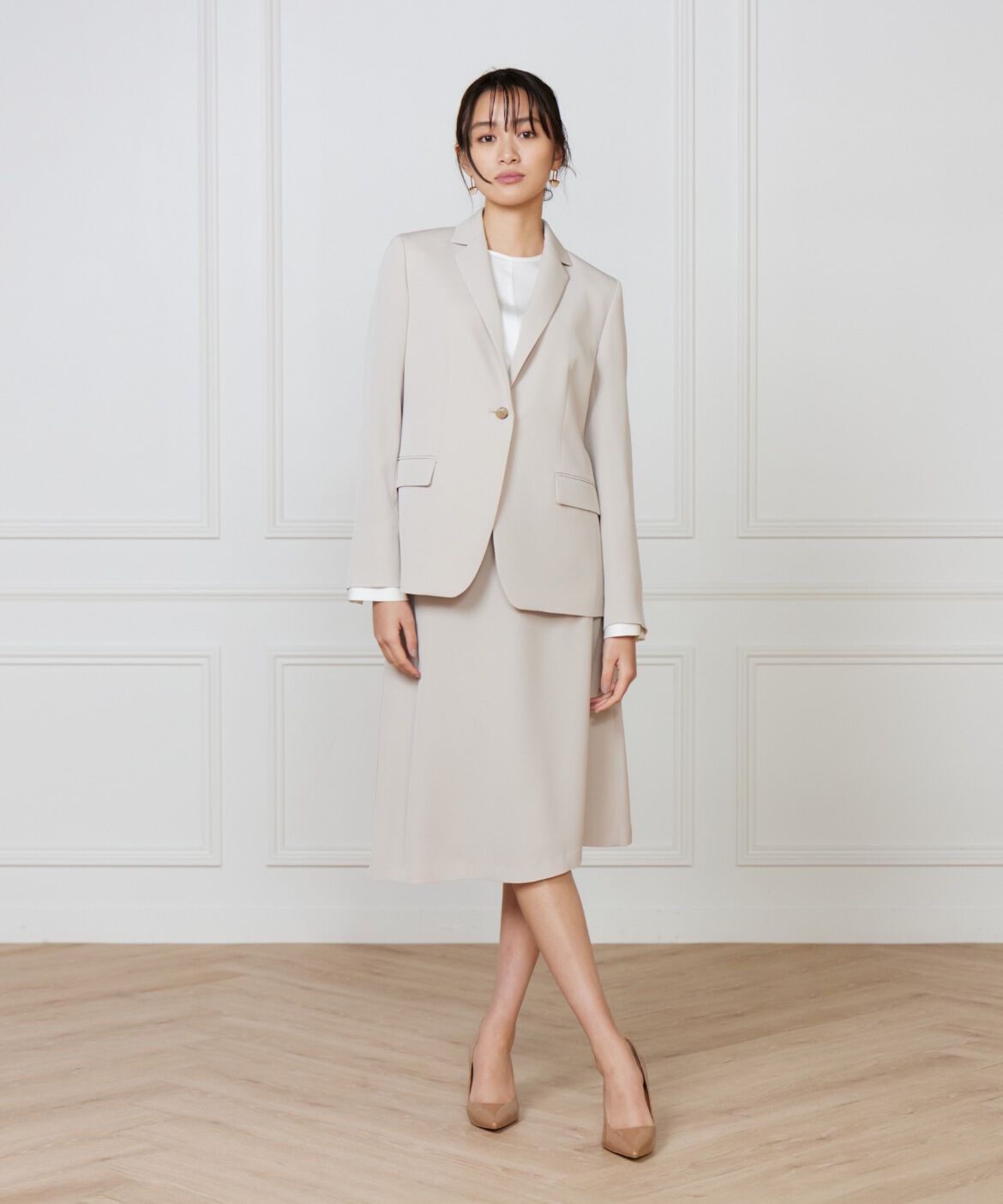 INED「《大きいサイズ》フレアスカート」|フレア|