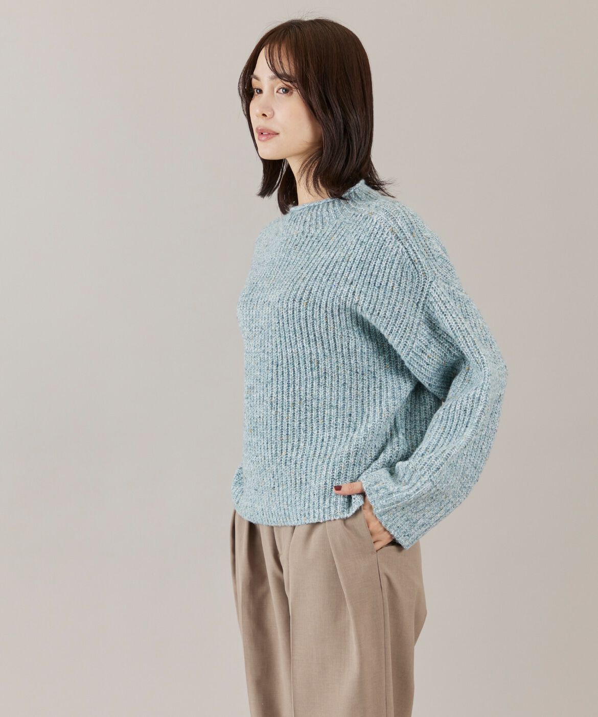 DAY by DAY it&rsquo;s international「カラーネップ畦編みロールネックプルオーバー」|ニット・セーター|