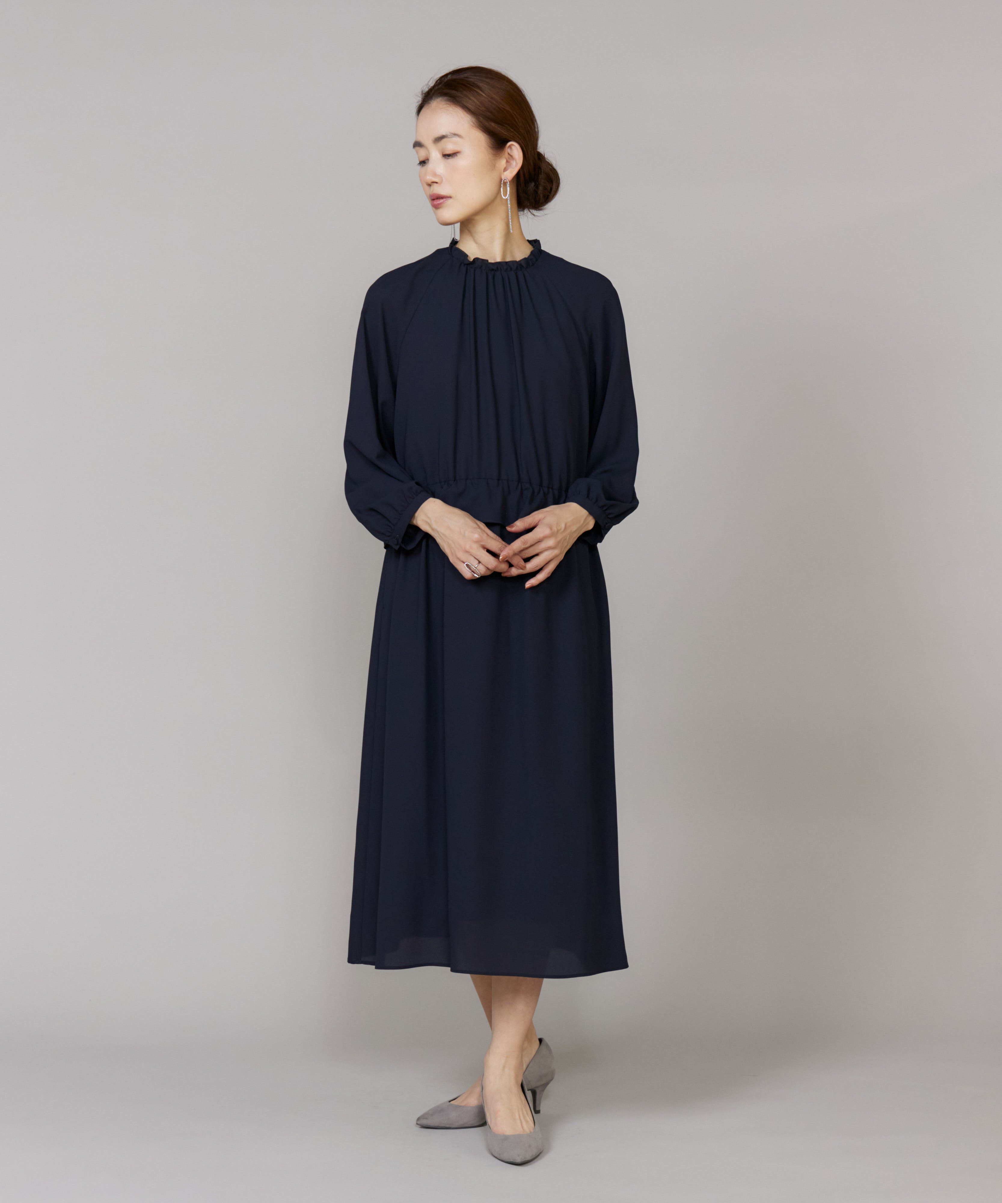 7-IDconcept.「ペプラムギャザーワンピース」|ワンピース|