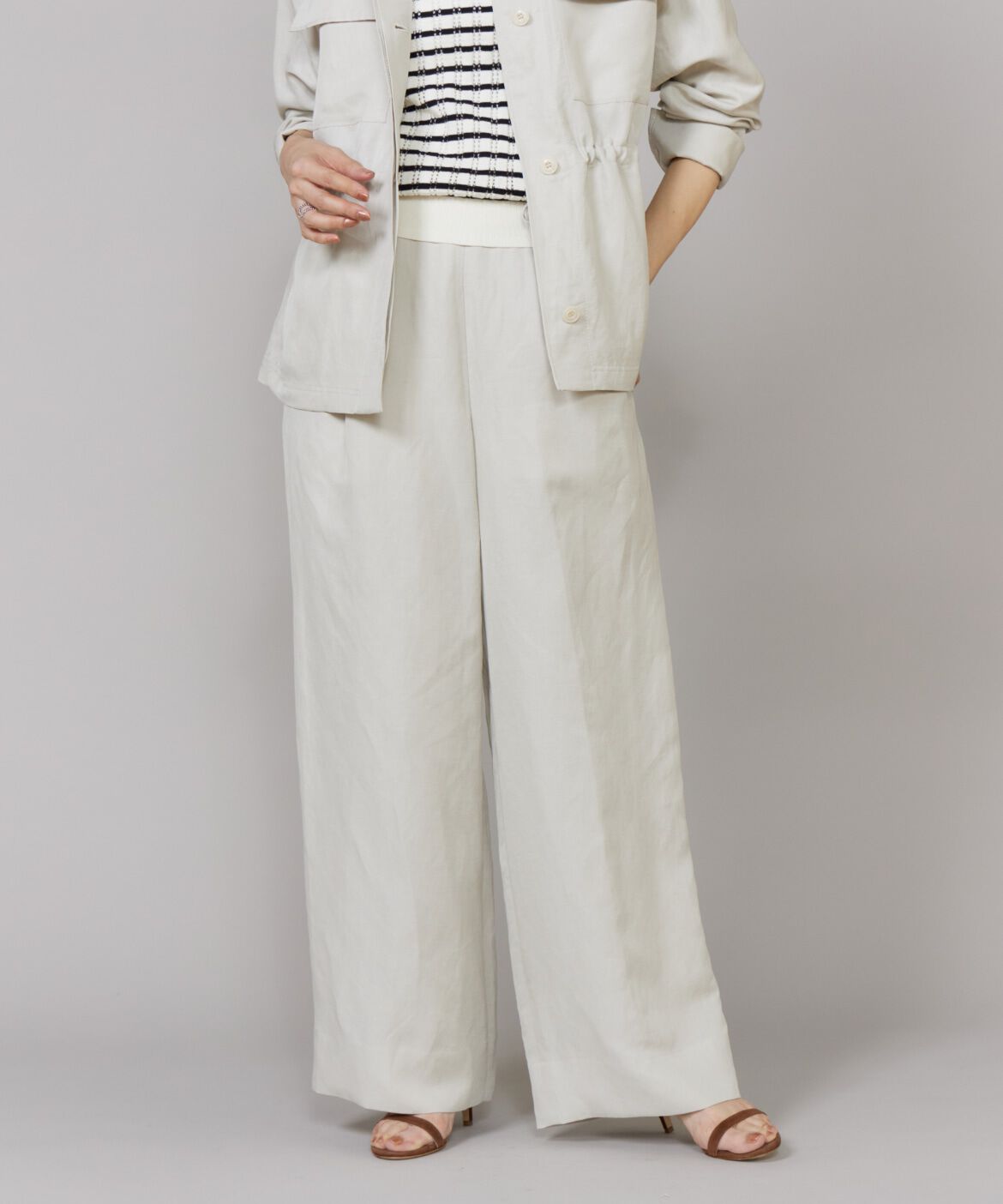 Le Souk「タックワイドパンツ　」|その他|グレーベージ 3