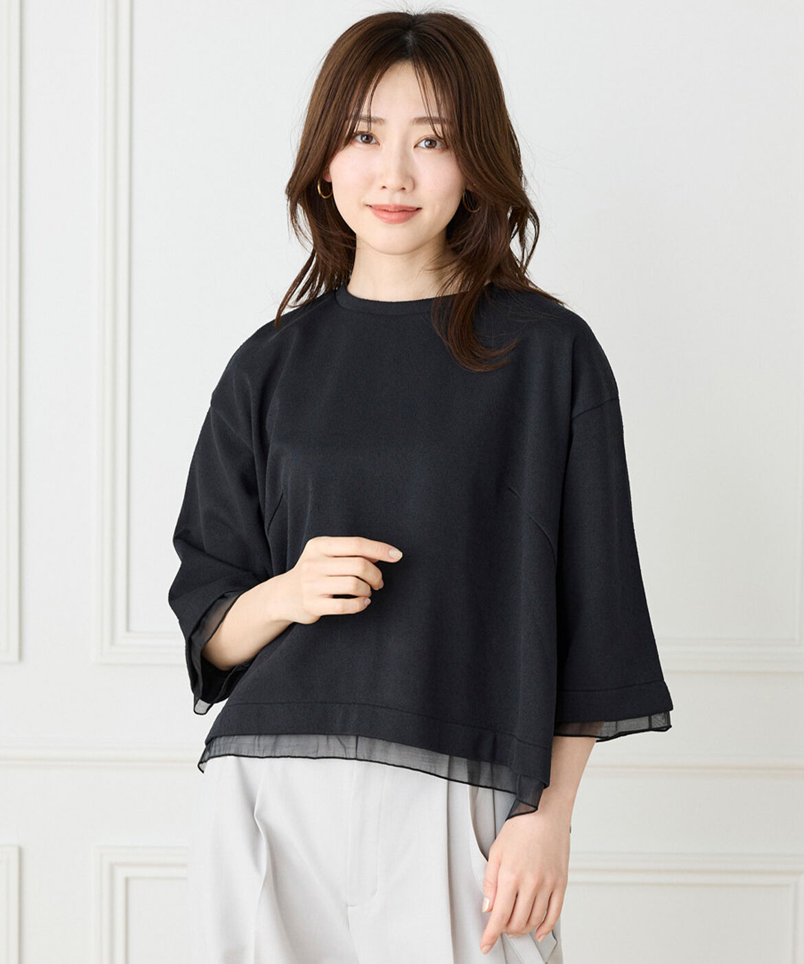 DAY by DAY it&rsquo;s international「シアードッキングフレアープルオーバー　」|Tシャツ・カットソー|ブラック