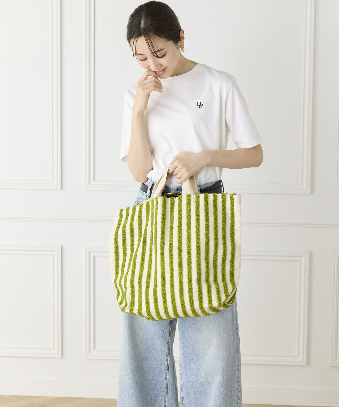 DAY by DAY it&rsquo;s international「ループストライプボックストートバッグ《beej》」|その他|キミドリ1