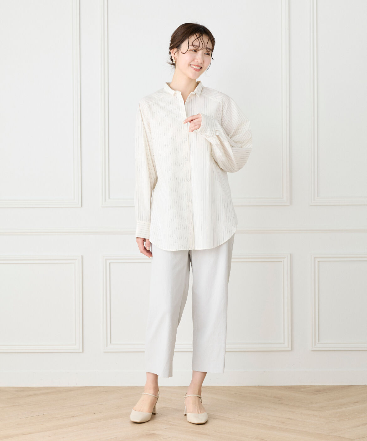 Le Souk「ストライプロングシャツ」|シャツ・ブラウス|