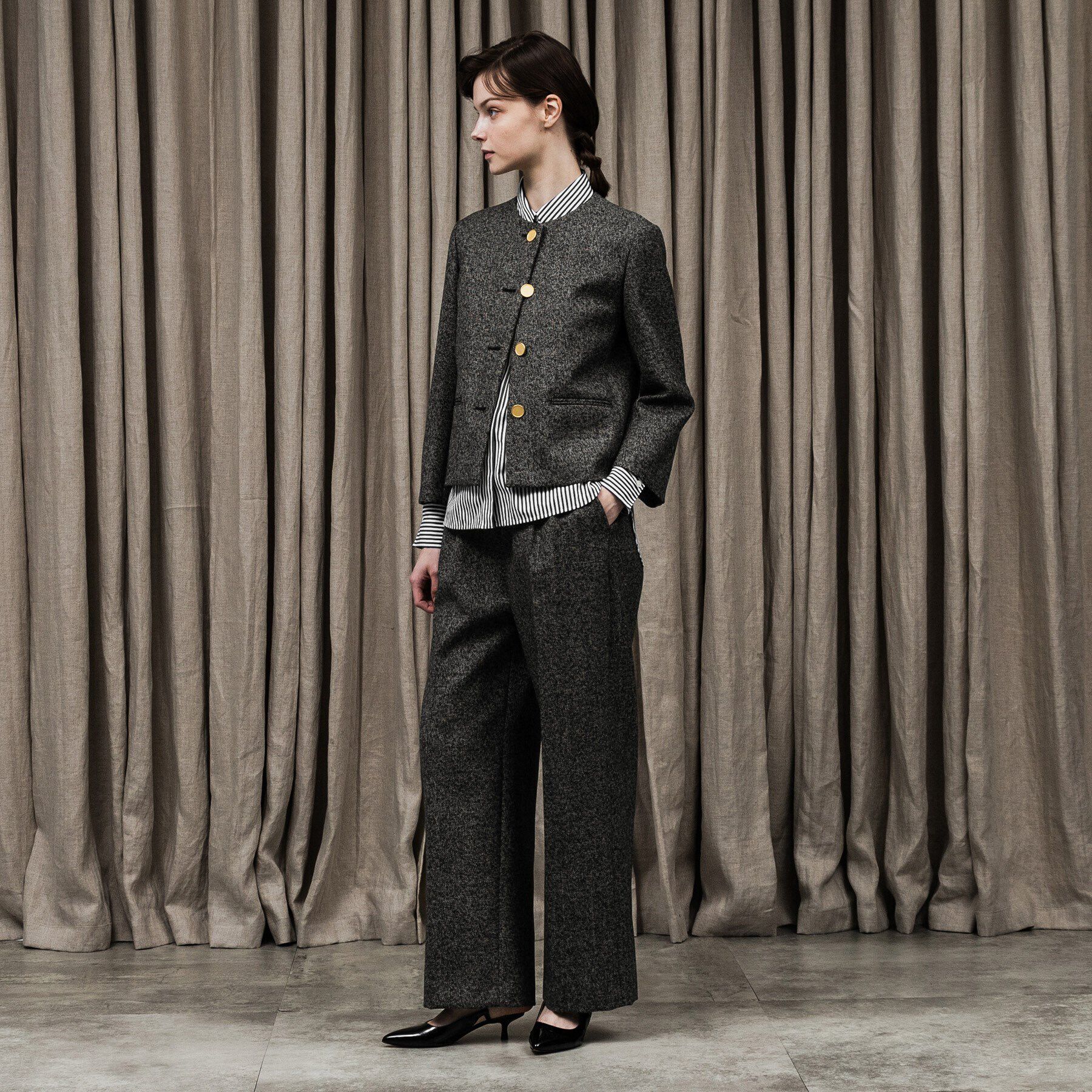 UNTITLED「シャーククロスワイドストレートパンツ」|その他|