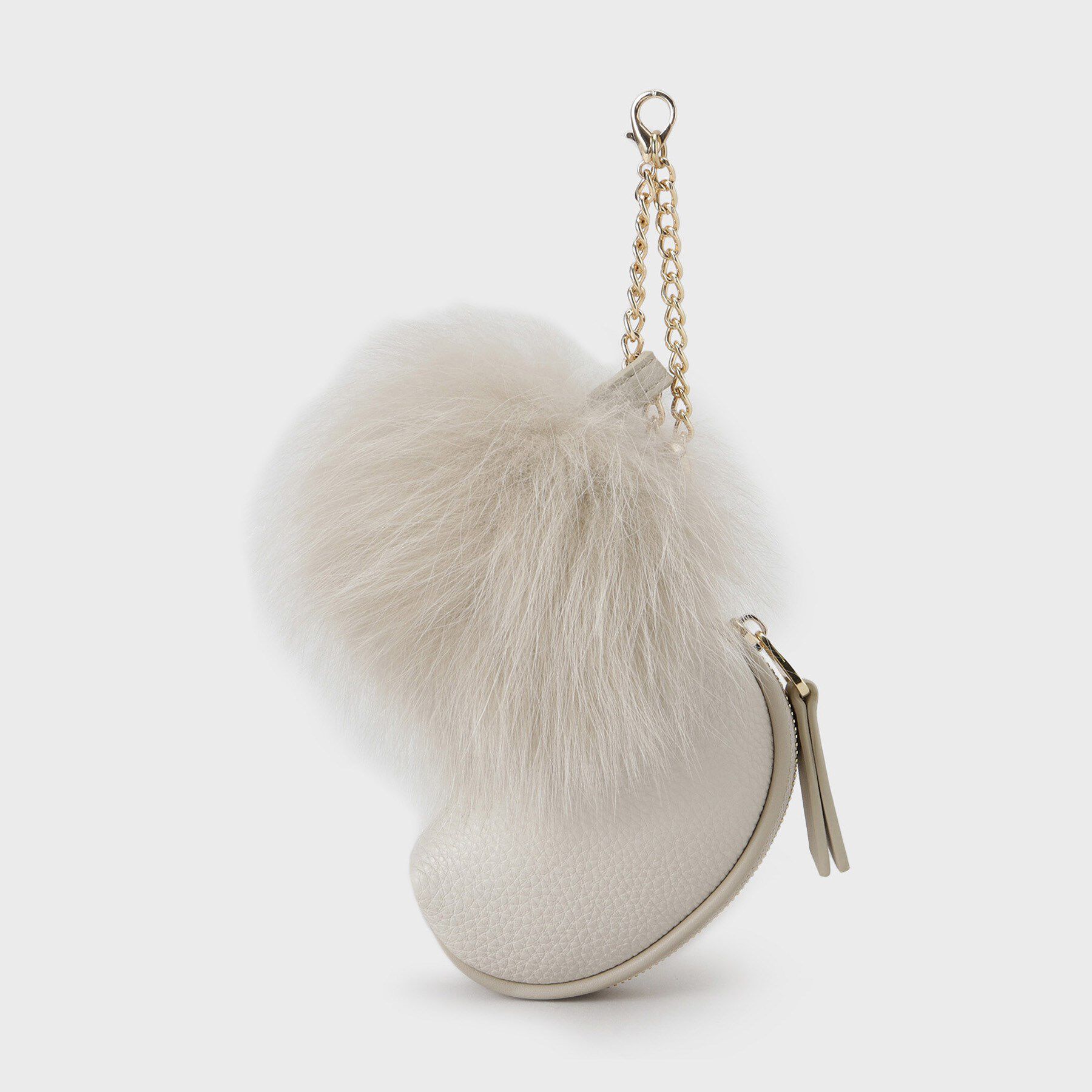 UNTITLED「【トレンド／ギフト】ファー＆ポーチチャーム」|キーケース|グレージュ(050)