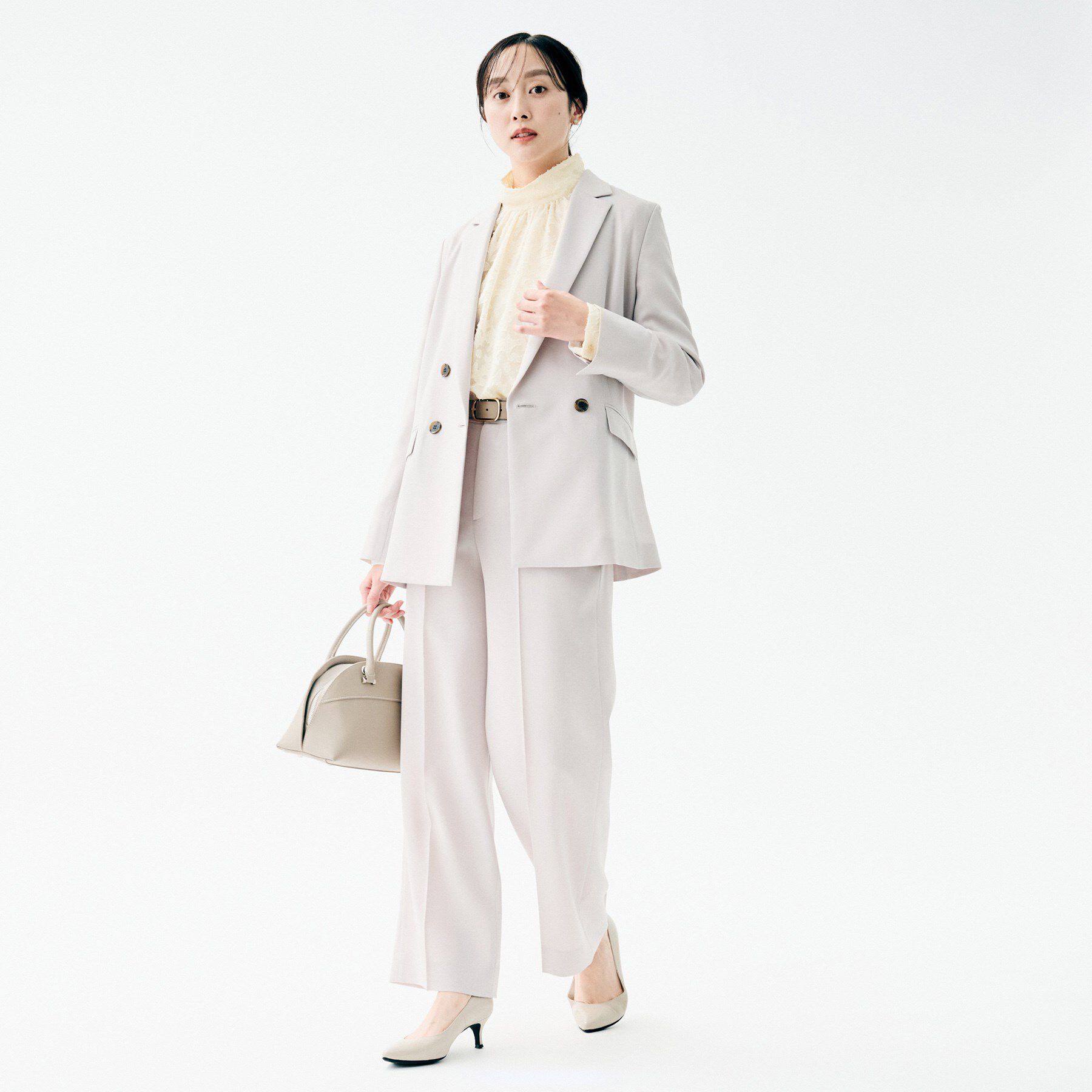 UNTITLED「【セレモニー/洗える/シアー】カットジャカード ボウタイブラウス」|シャツ・ブラウス|