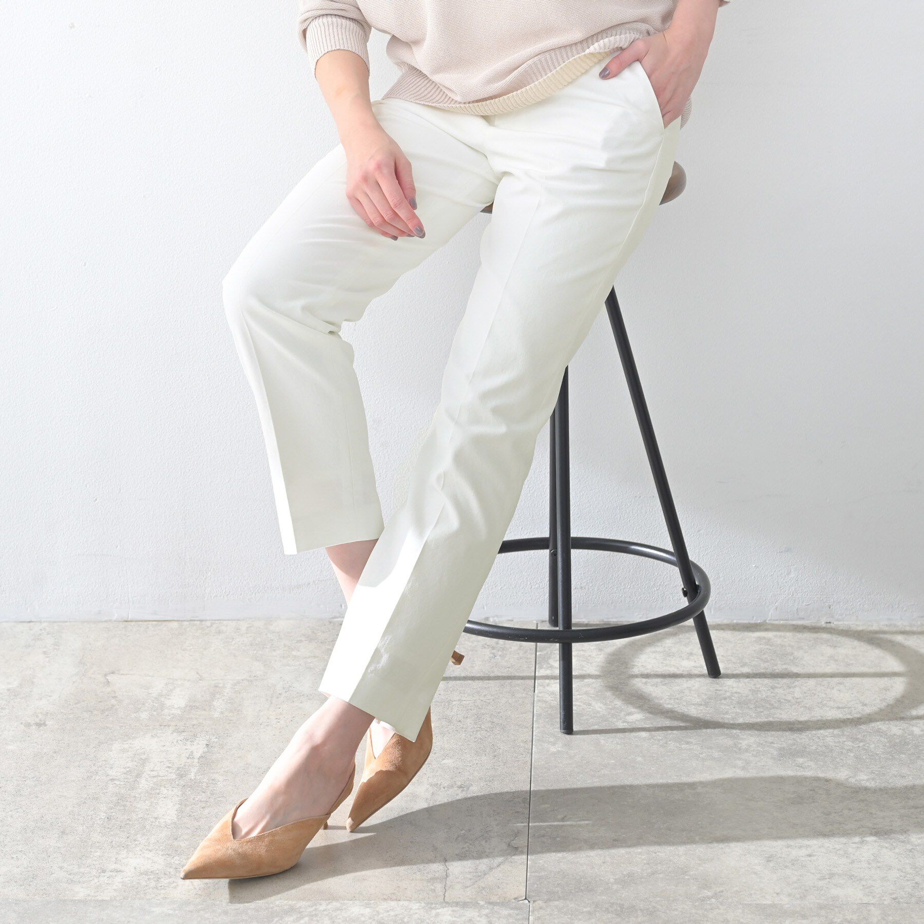 UNTITLED「オックステーパードパンツ」|その他|オフホワイト(003