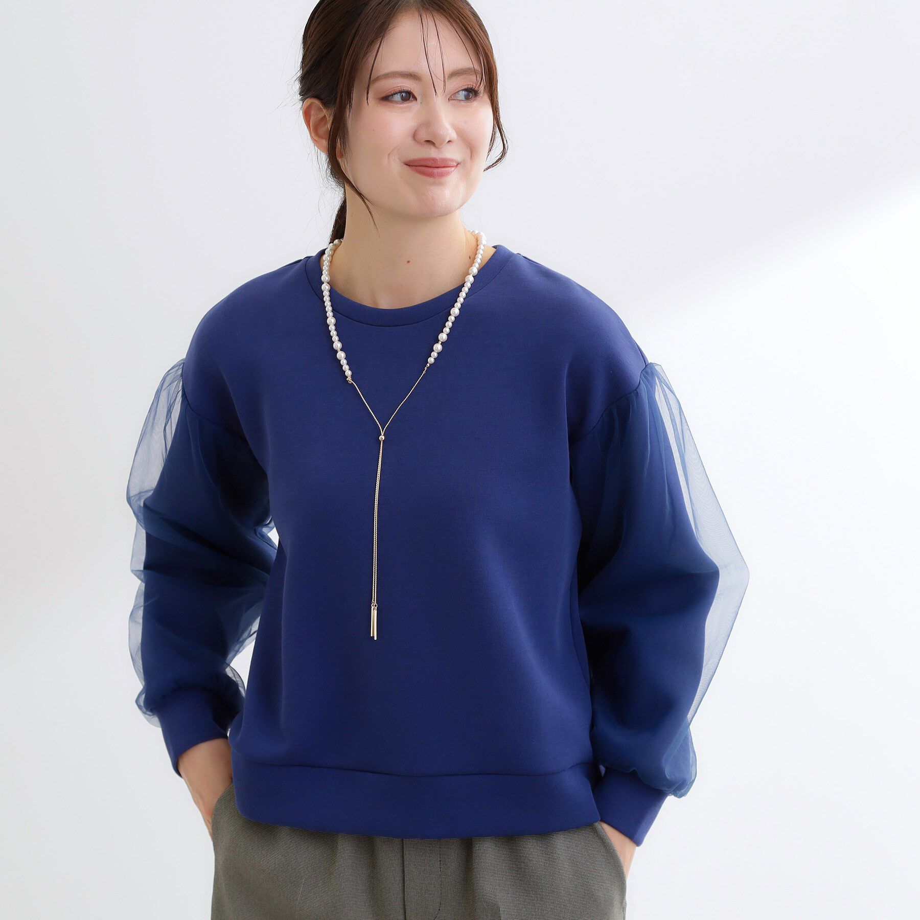 Reflect「チュールレイヤードスリーブプルオーバー」|Tシャツ・カットソー|