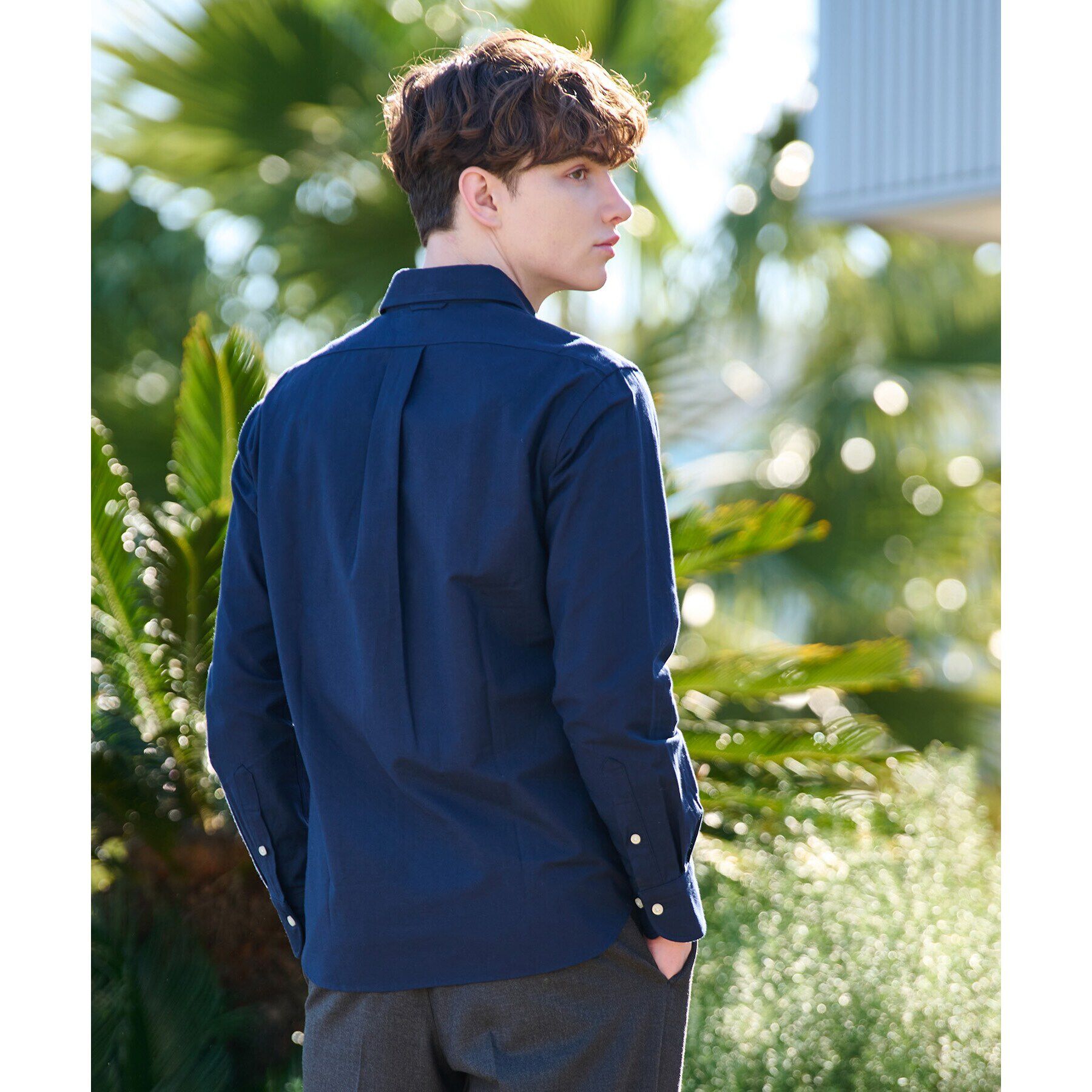 DRESSTERIOR「オックスフォード ラウンドカラーシャツ」|シャツ・ブラウス|