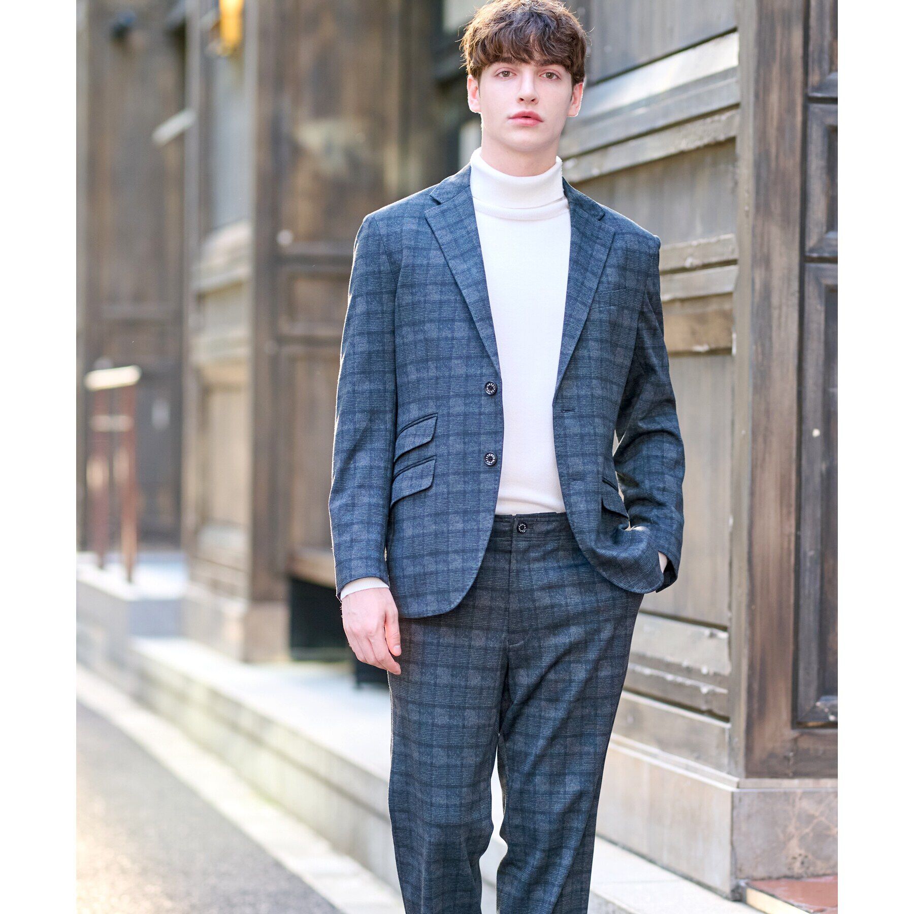 DRESSTERIOR「【セットアップ可】ネイビーグレンチェックパンツ」|その他|