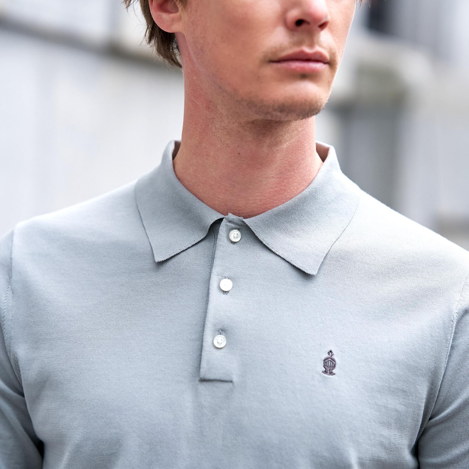 DRESSTERIOR「コットンシルク混 ニットポロシャツ」|ニット・セーター|