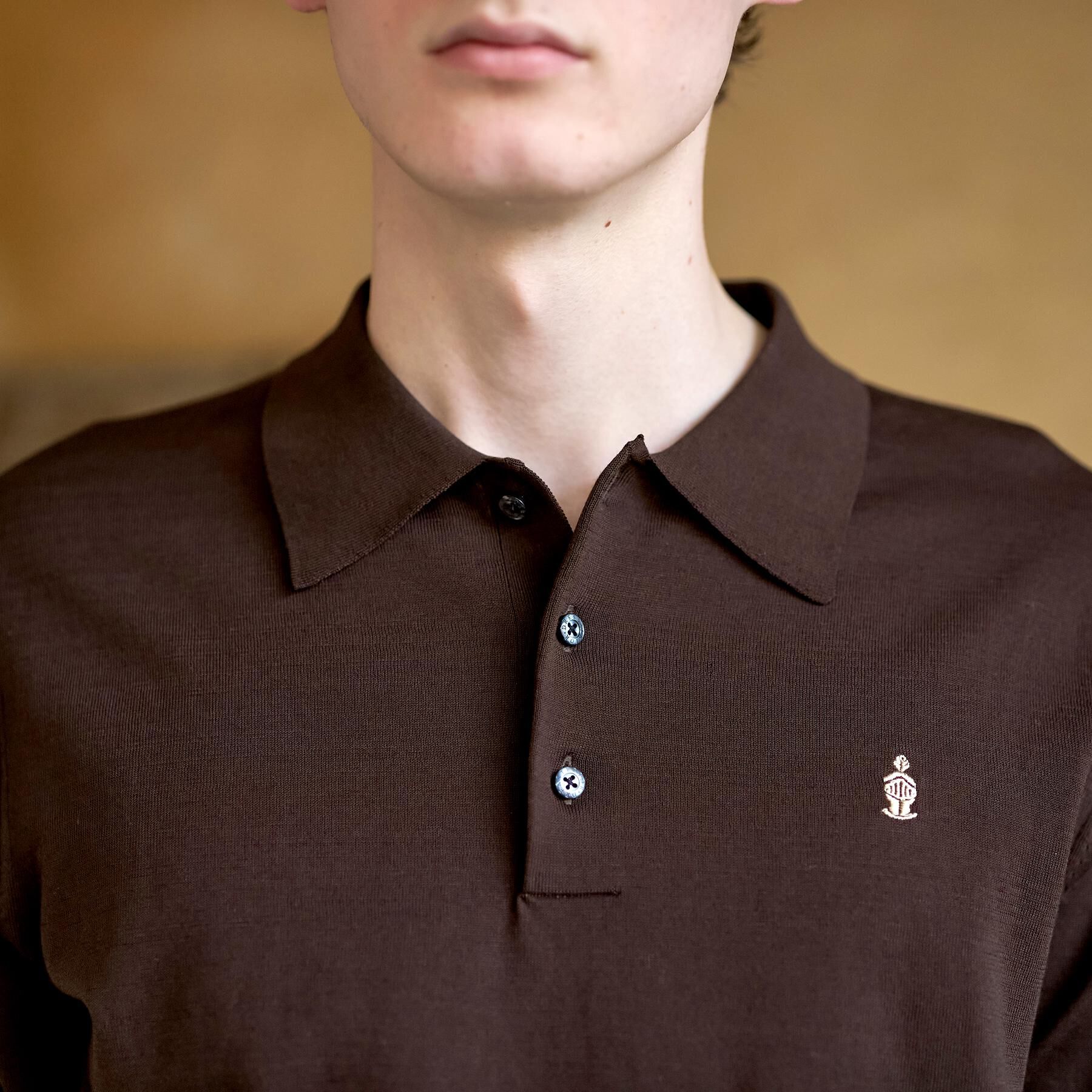 DRESSTERIOR「コットンシルク混 ニットポロシャツ」|ニット・セーター|