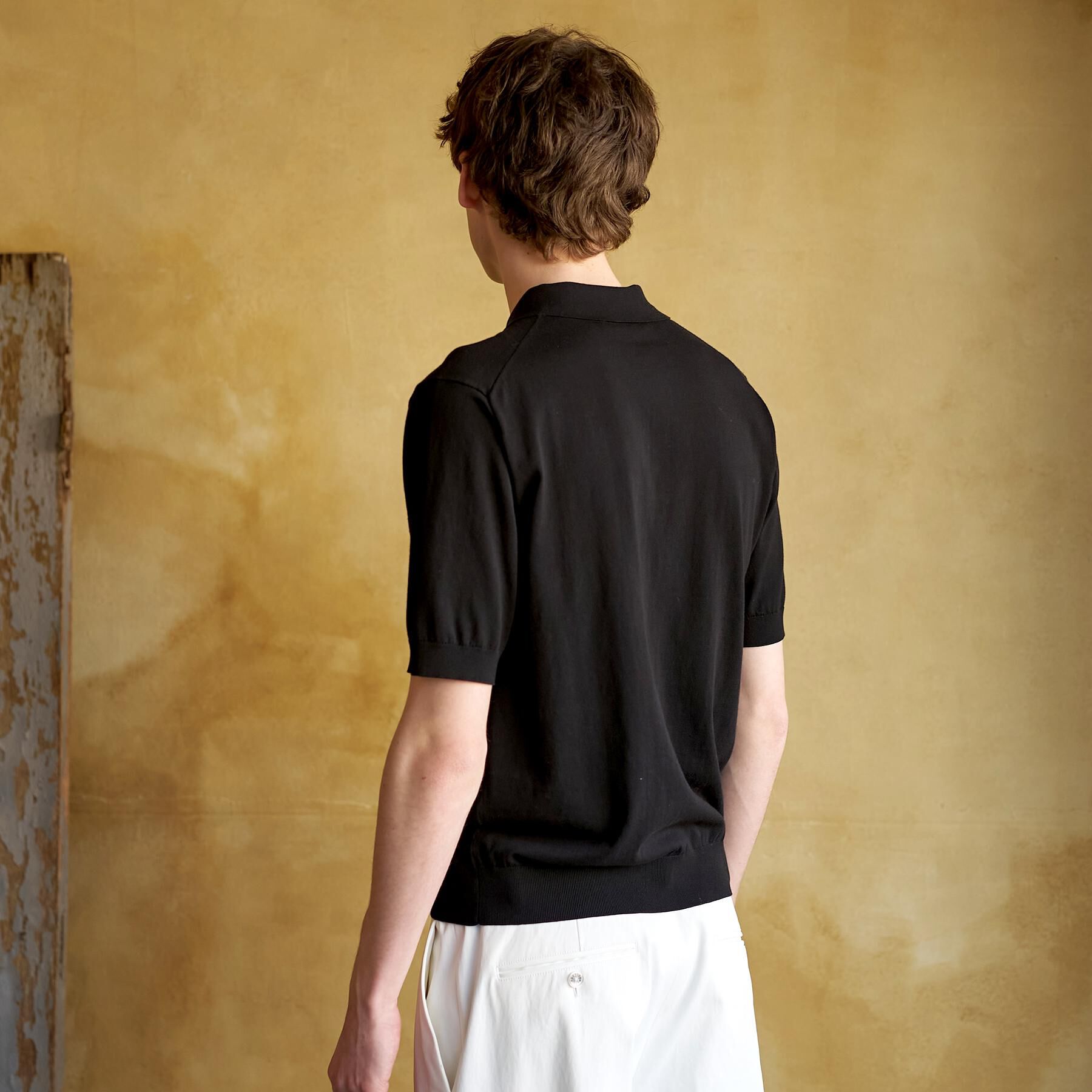 DRESSTERIOR「コットンシルク混 ニットポロシャツ」|ニット・セーター|