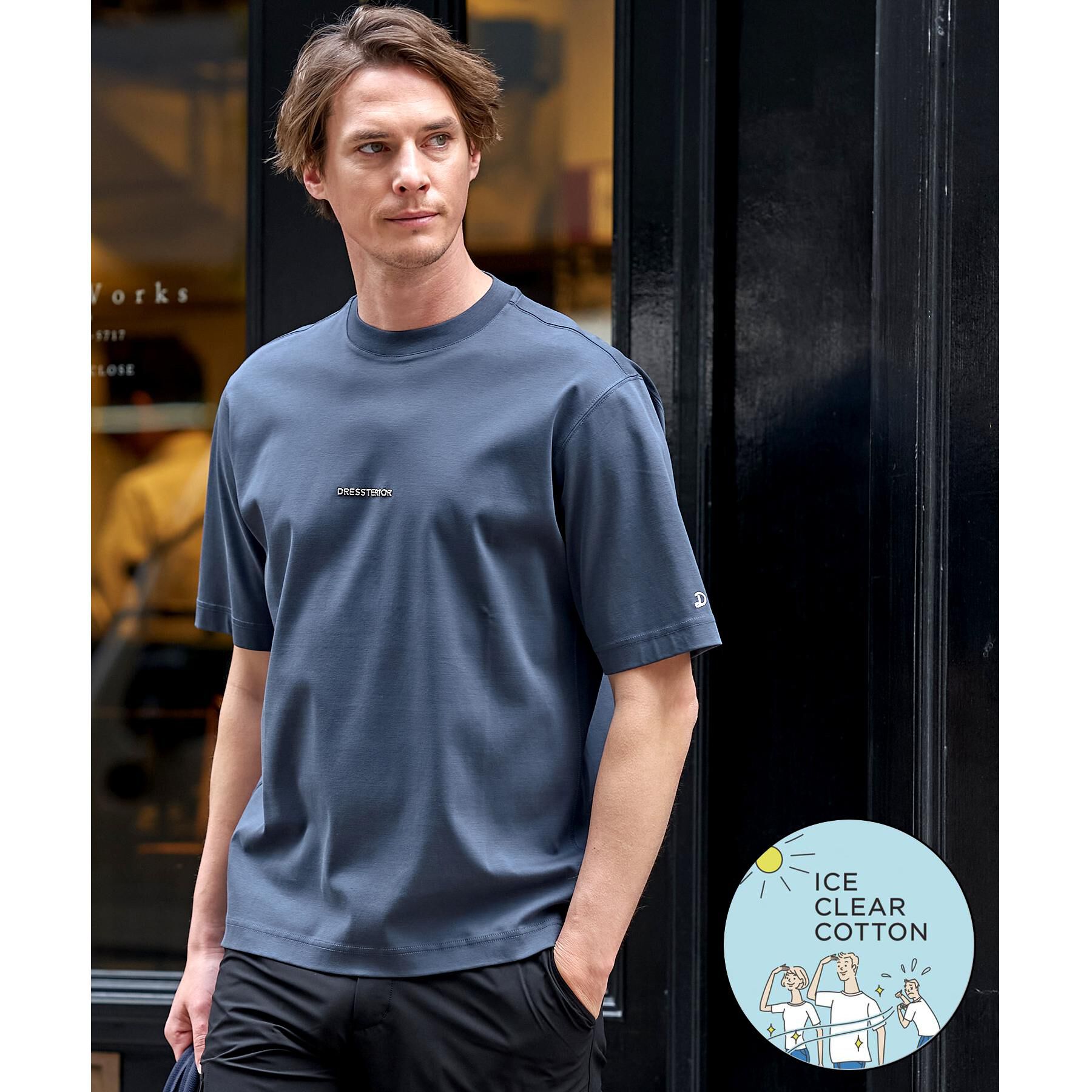 DRESSTERIOR「【接触冷感／抗菌防臭／消臭】ICE CLEAR COTTON NINEストリートTシャツ」|Tシャツ・カットソー|スミクロ(018)